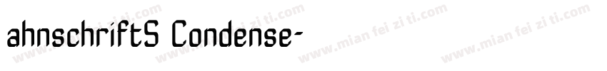 ahnschriftS Condense字体转换